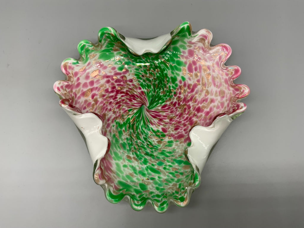 Künstlerglas Schale aus Glas massiv gearbeitet Ø 22cm ohne Chips Murano