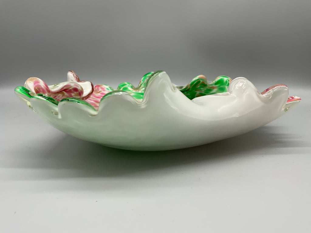 Künstlerglas Schale aus Glas massiv gearbeitet Ø 22cm ohne Chips Murano