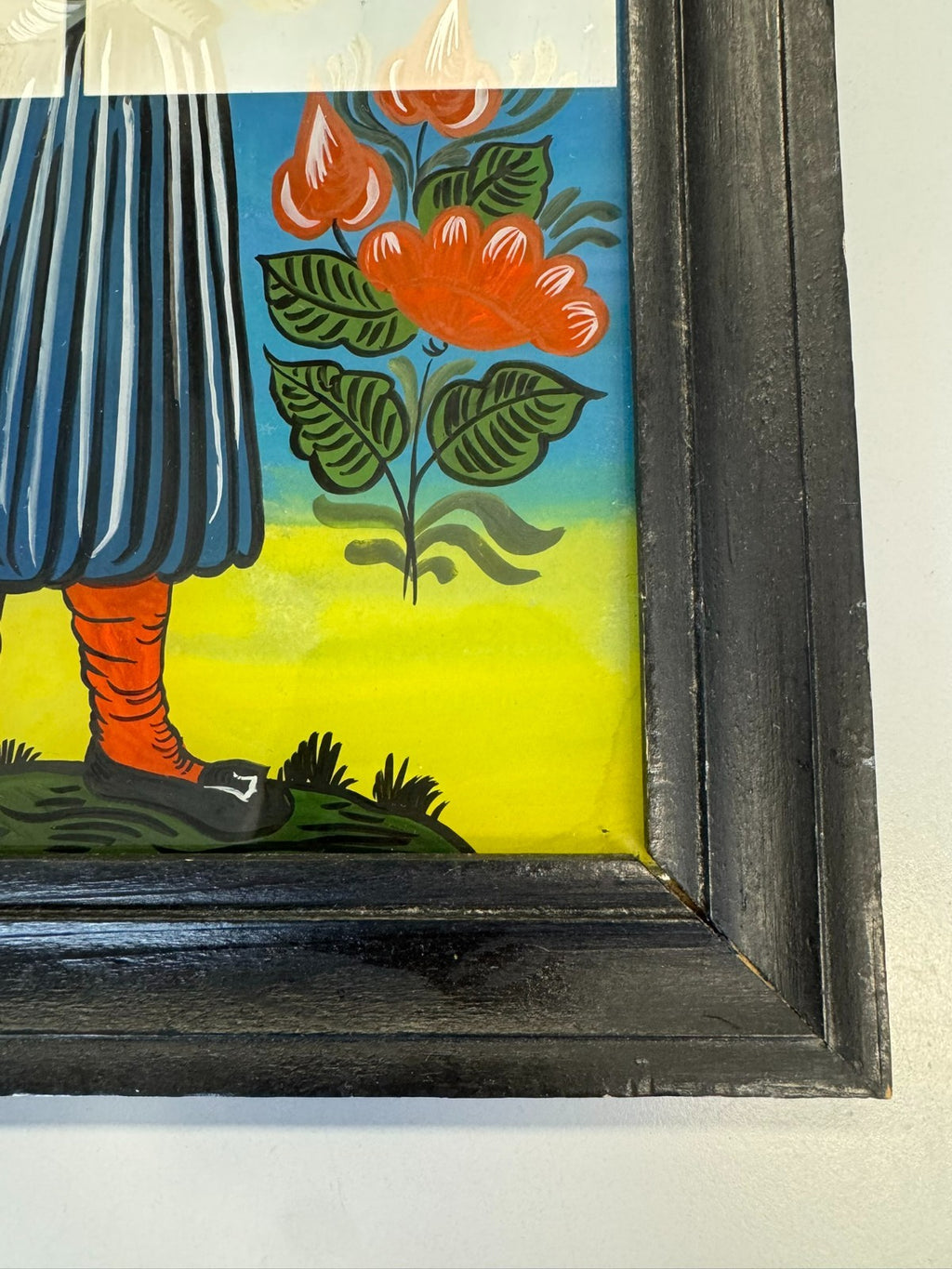 Hinterglasmalerei Portrait Bäuerin aus Altenau Frau