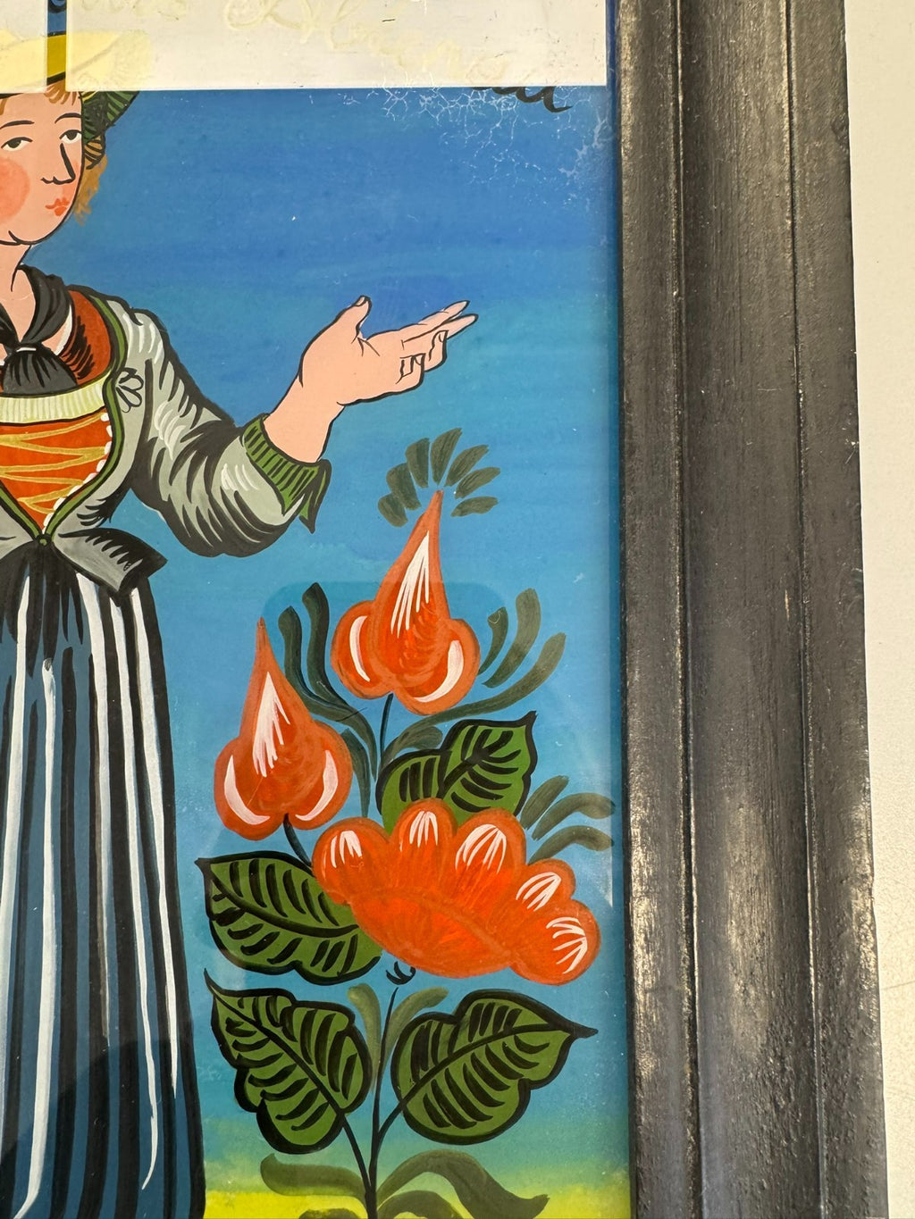 Hinterglasmalerei Portrait Bäuerin aus Altenau Frau