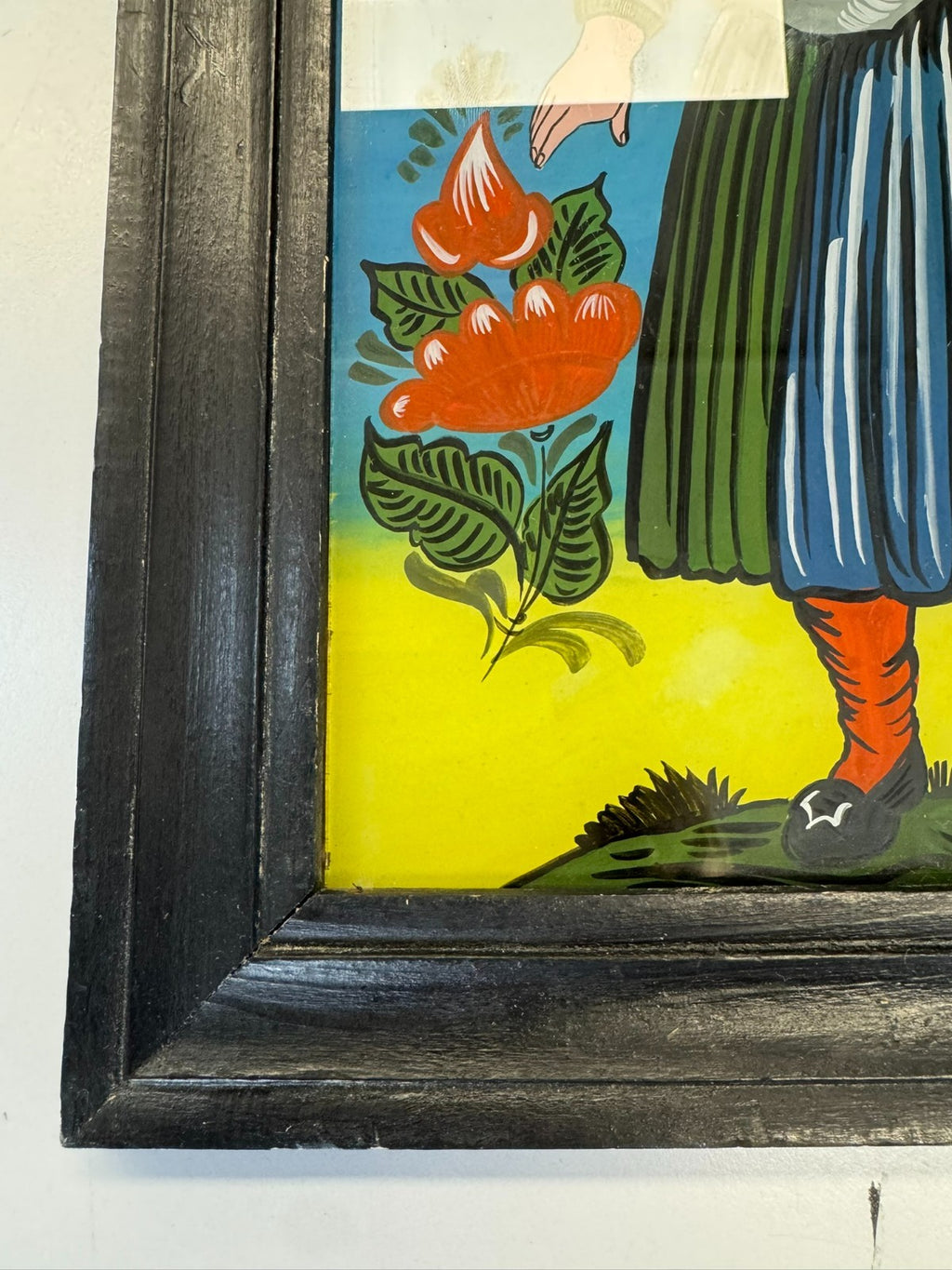 Hinterglasmalerei Portrait Bäuerin aus Altenau Frau
