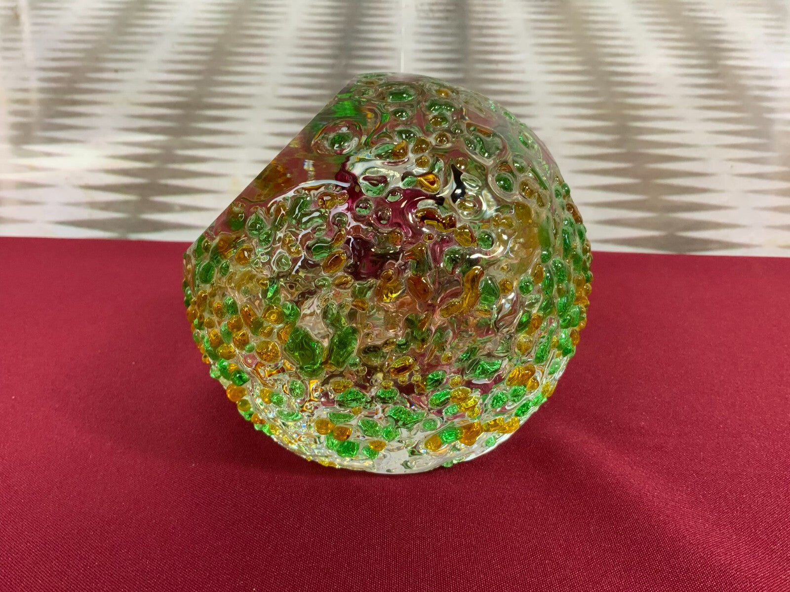 Massive Glaskugel Kugel Design by Princ Künstlerglas 14cm hoch 3,6kg