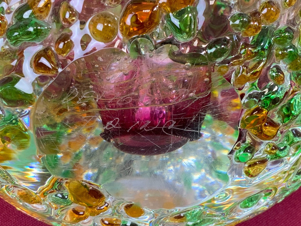 Massive Glaskugel Kugel Design by Princ Künstlerglas 14cm hoch 3,6kg