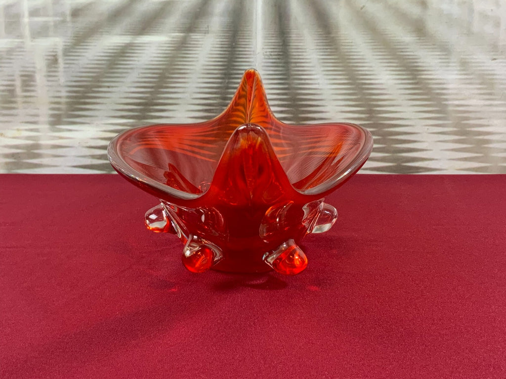 Grosse Schale aus Glas Mundgeblasen Künstlerglas 47x21cm 2,4kg