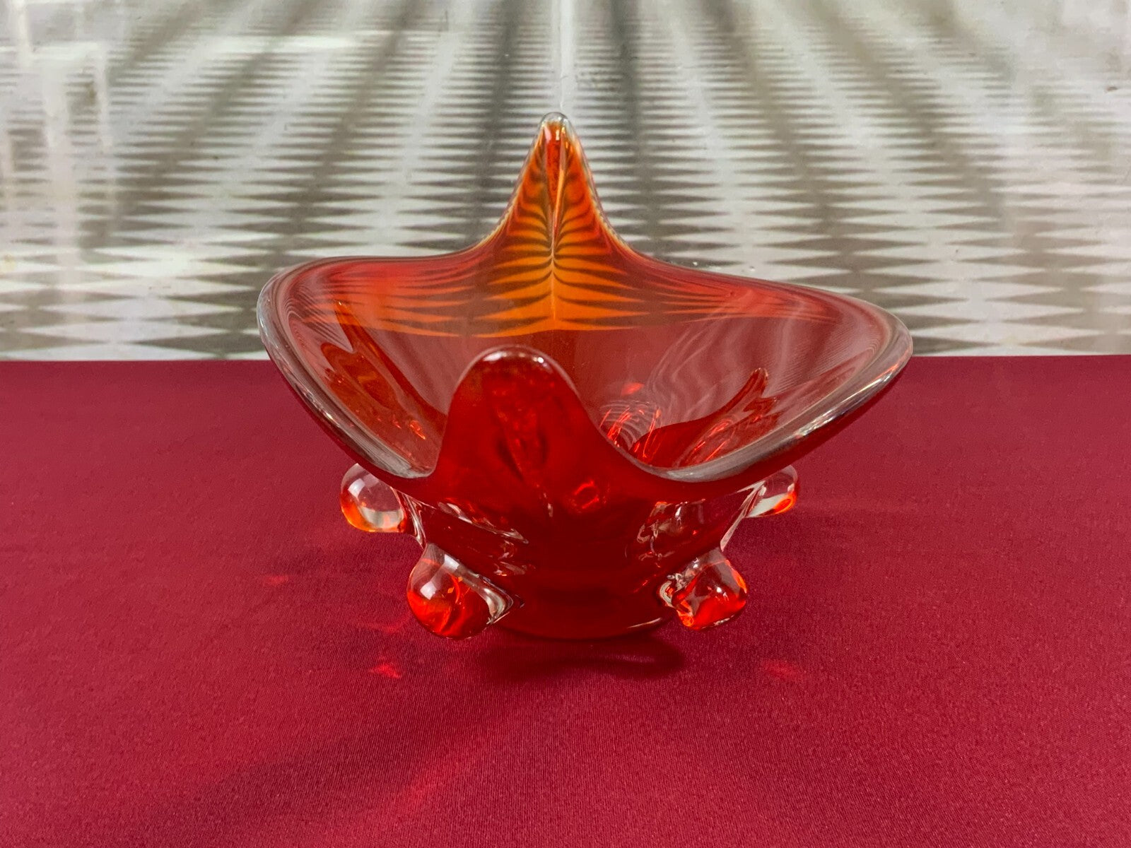 Grosse Schale aus Glas Mundgeblasen Künstlerglas 47x21cm 2,4kg