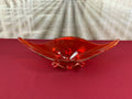 GROSSE SCHALE AUS GLAS MUNDGEBLASEN KÜNSTLERGLAS 47x21cm 2,4kg