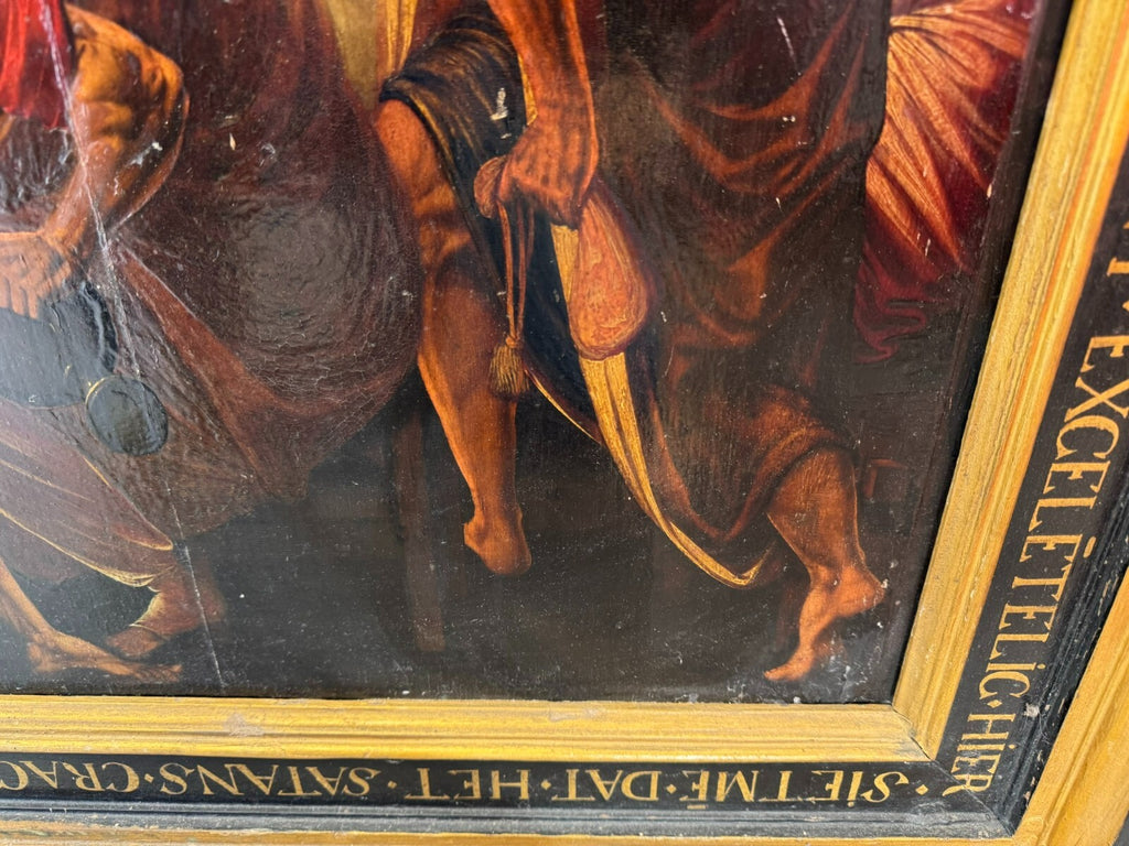 Gotisches Gemälde Altartafel 16 tes Jhdt das Letzte Abendmahl Gotik Öl auf Holz