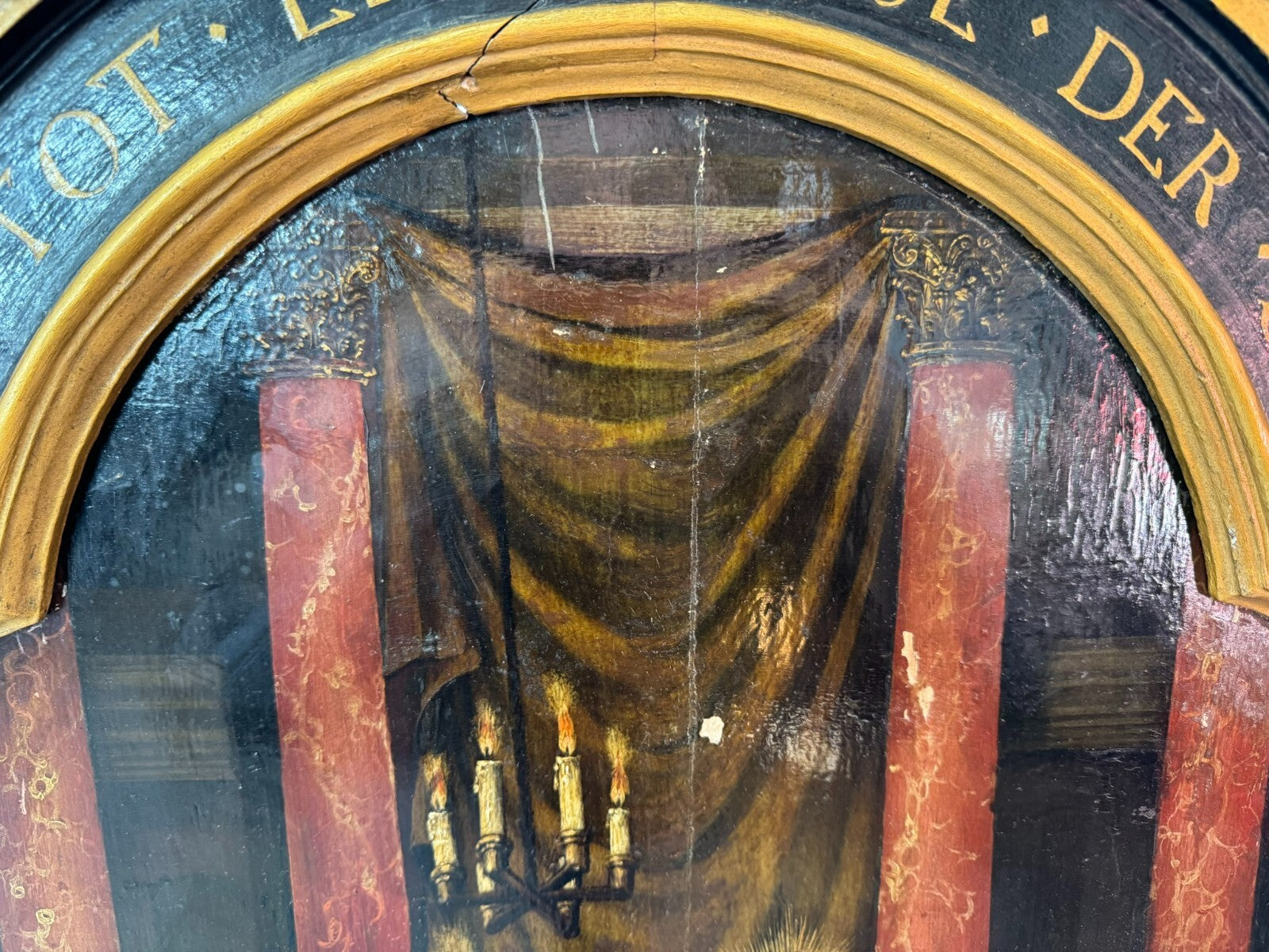 Gotisches Gemälde Altartafel 16 tes Jhdt das Letzte Abendmahl Gotik Öl auf Holz