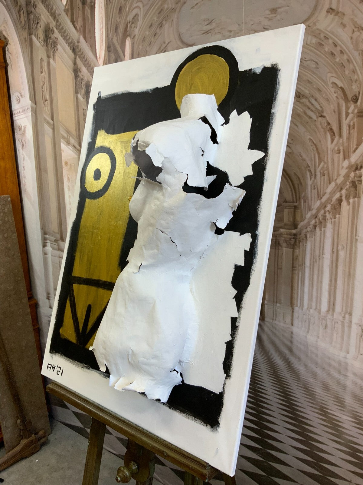 Mixed Media Mischtechnik auf Leinwand Andre Hartmann Akt Erotik