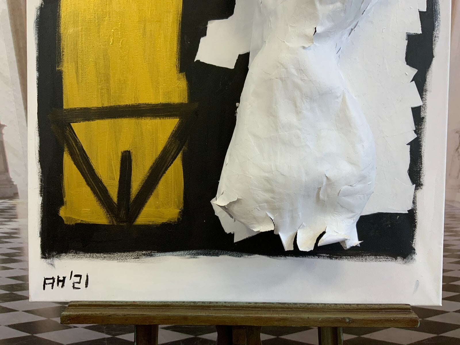 Mixed Media Mischtechnik auf Leinwand Andre Hartmann Akt Erotik