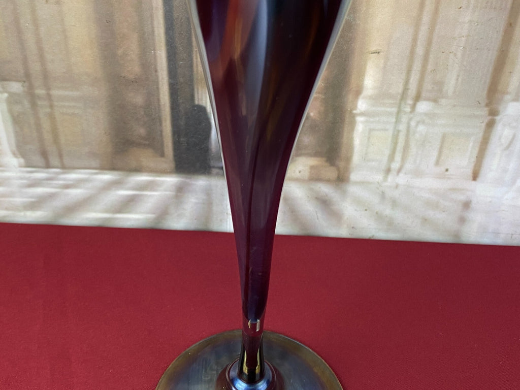 Grosse Künstler Glas Vase aus Glas signiert und datiert 1990 44cm