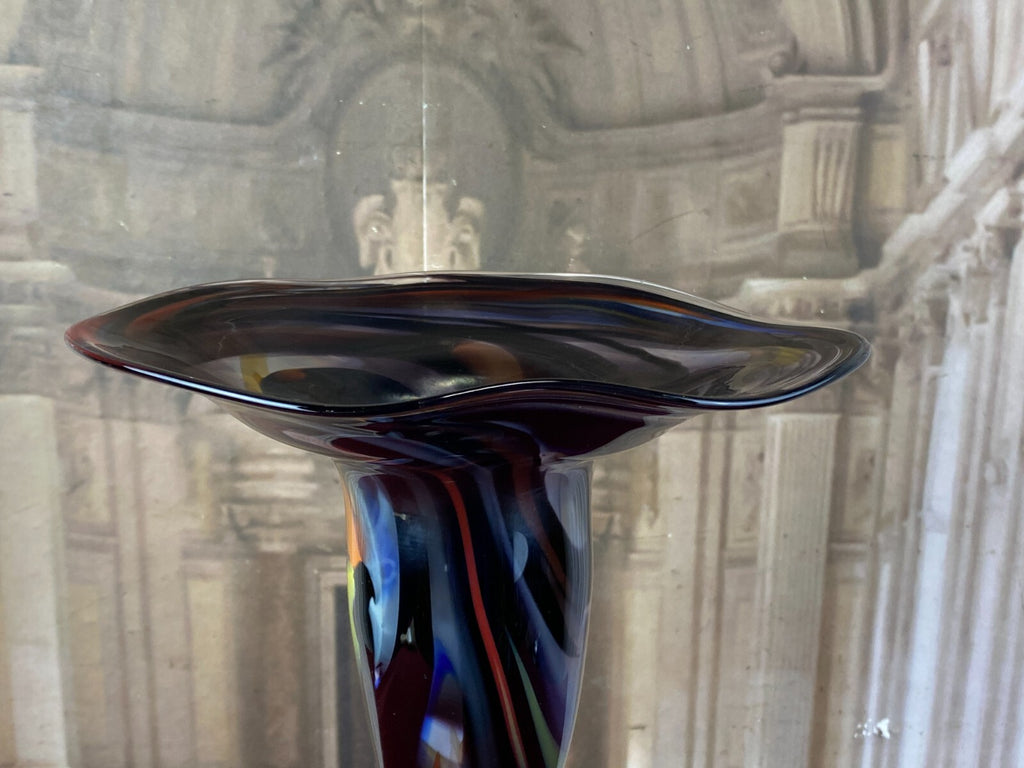 Grosse Künstler Glas Vase aus Glas signiert und datiert 1990 44cm