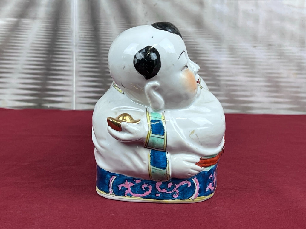 Paar Kopfkissen aus Porzellan Kopfstützen China handbemalt Famille Rose