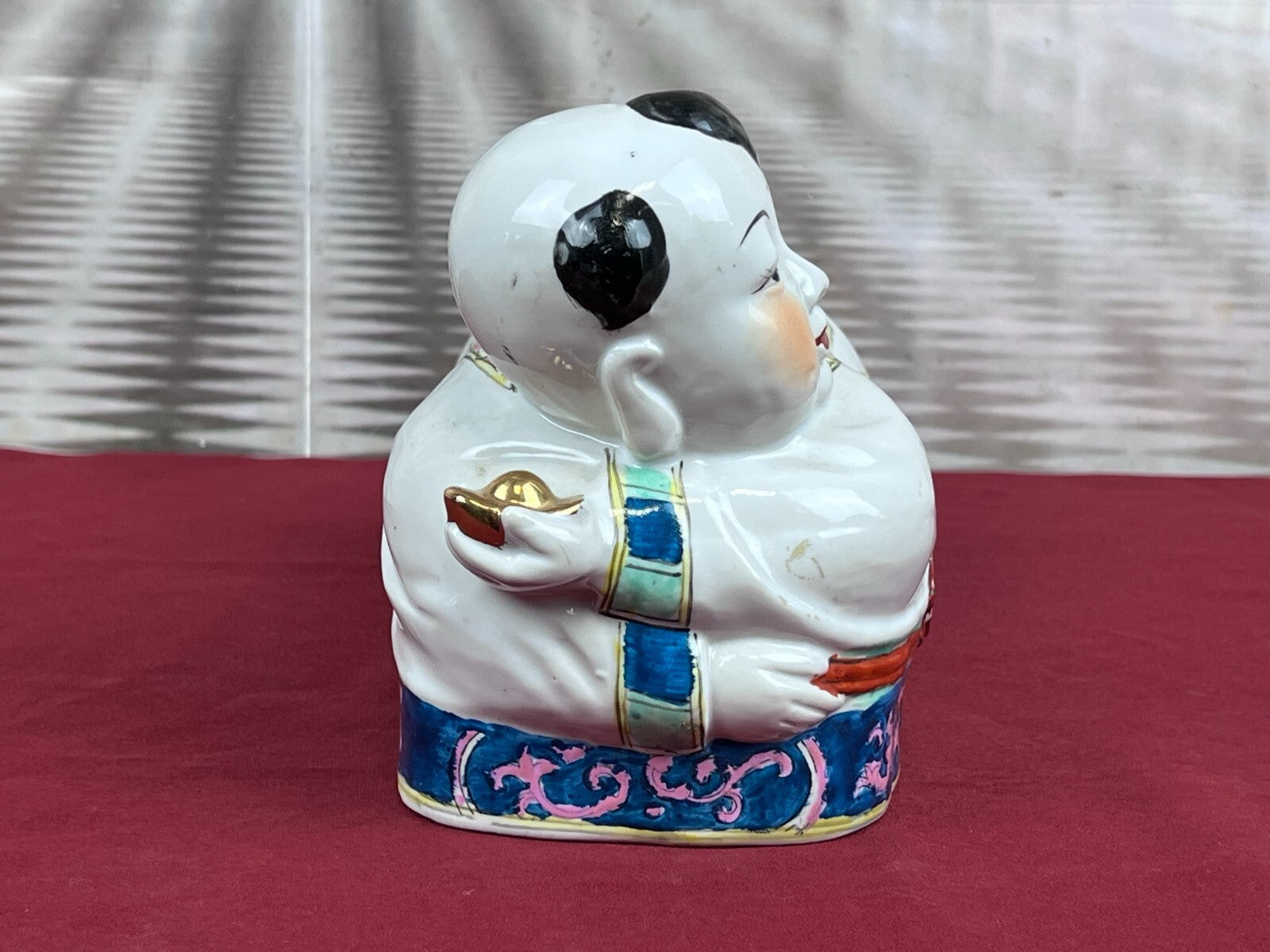 Paar Kopfkissen aus Porzellan Kopfstützen China handbemalt Famille Rose