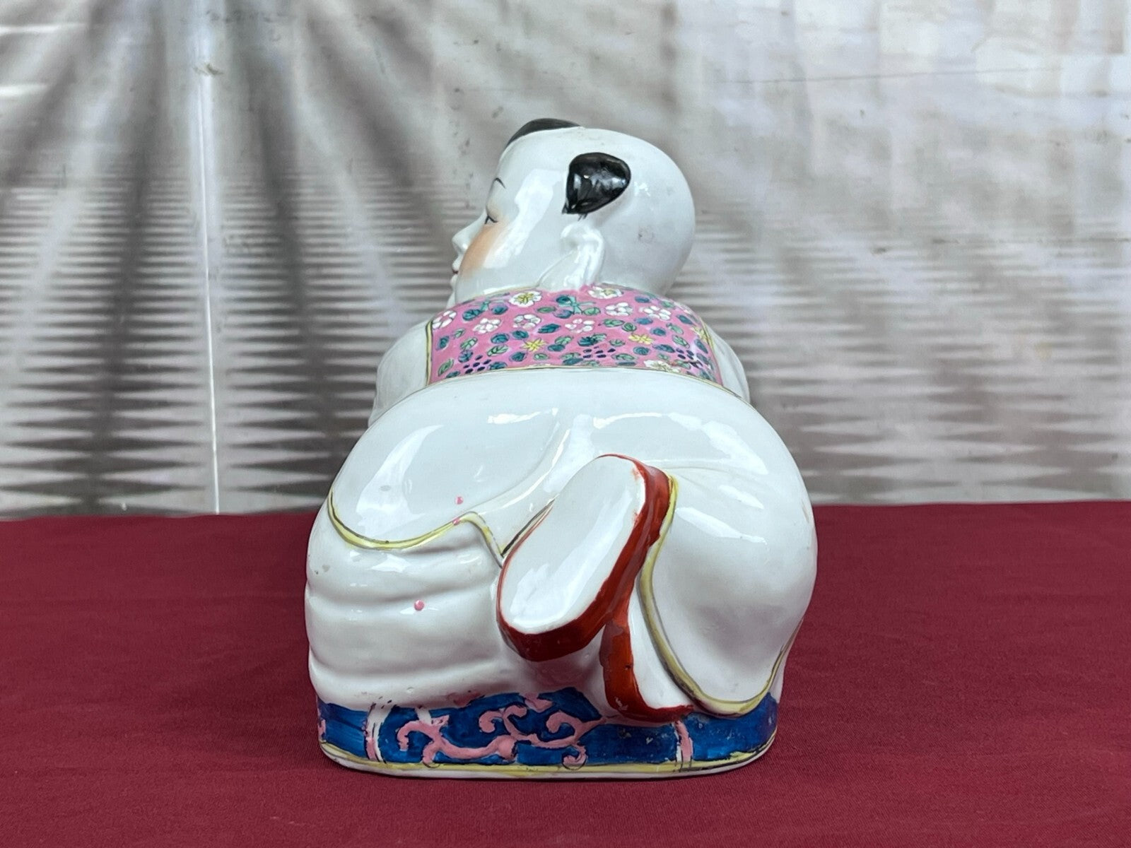 Paar Kopfkissen aus Porzellan Kopfstützen China handbemalt Famille Rose