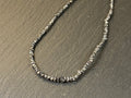 HALSKETTE KETTE AUS ROHEN DIAMANTEN 47cm LANG VERSCHLUSS 14K GELBGOLD