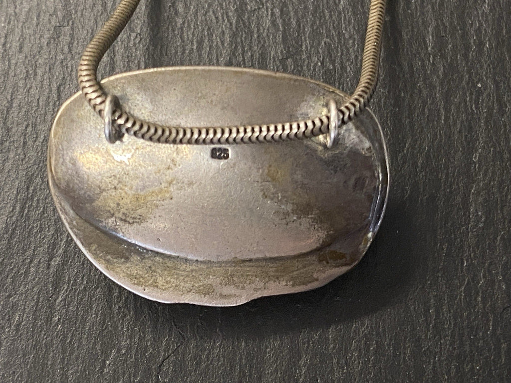Halskette mit Anhänger Kette Perlmutt 925 Sterling Silber