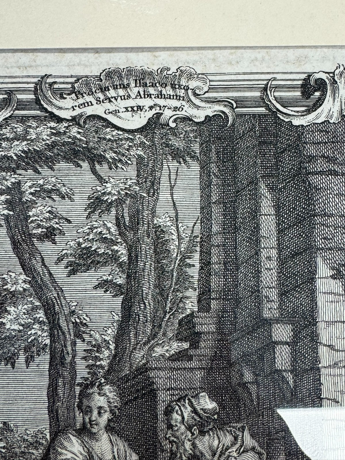 Philip Andreas Kilian (1714-1759) Kupferstich Rebekka am Brunnen