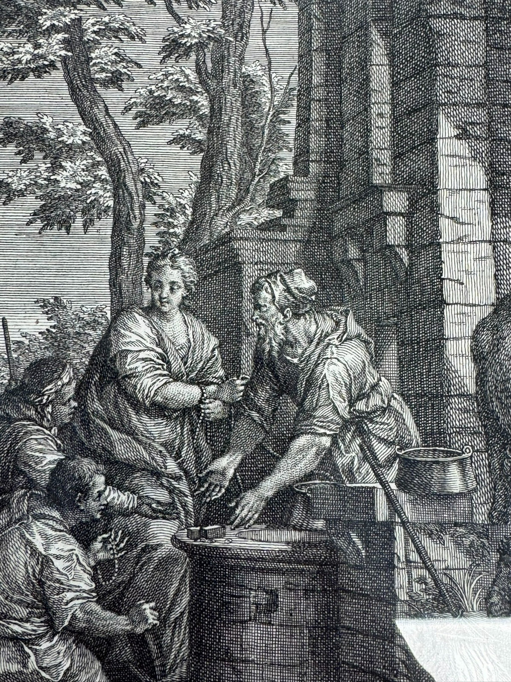 Philip Andreas Kilian (1714-1759) Kupferstich Rebekka am Brunnen