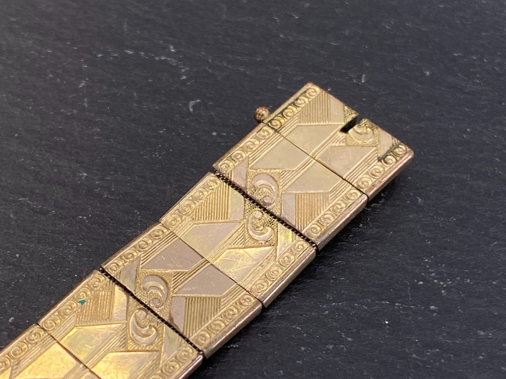 Friedrich Spiedel 1950er Vintage Armband Metall vergoldet