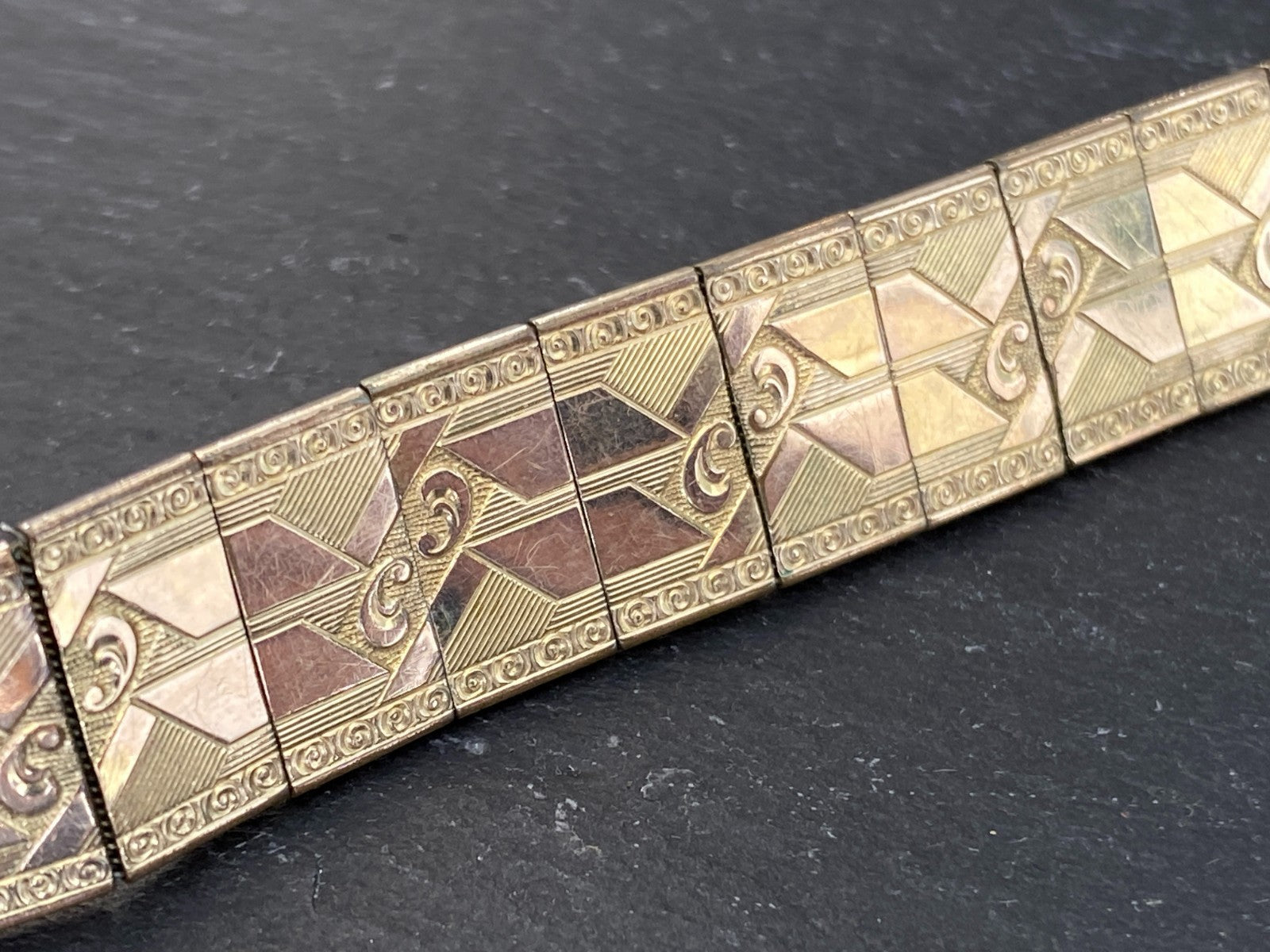 Friedrich Spiedel 1950er Vintage Armband Metall vergoldet