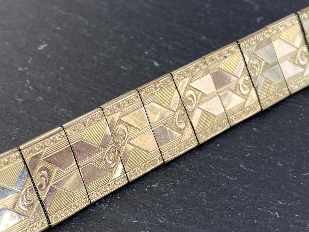 Friedrich Spiedel 1950er Vintage Armband Metall vergoldet