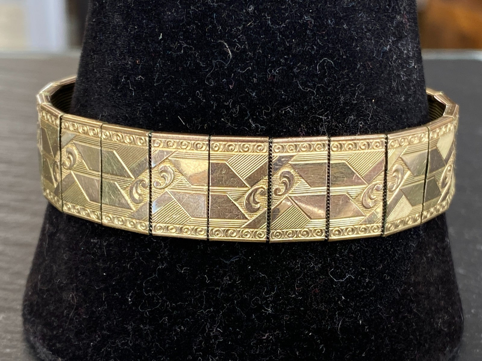 Friedrich Spiedel 1950er Vintage Armband Metall vergoldet