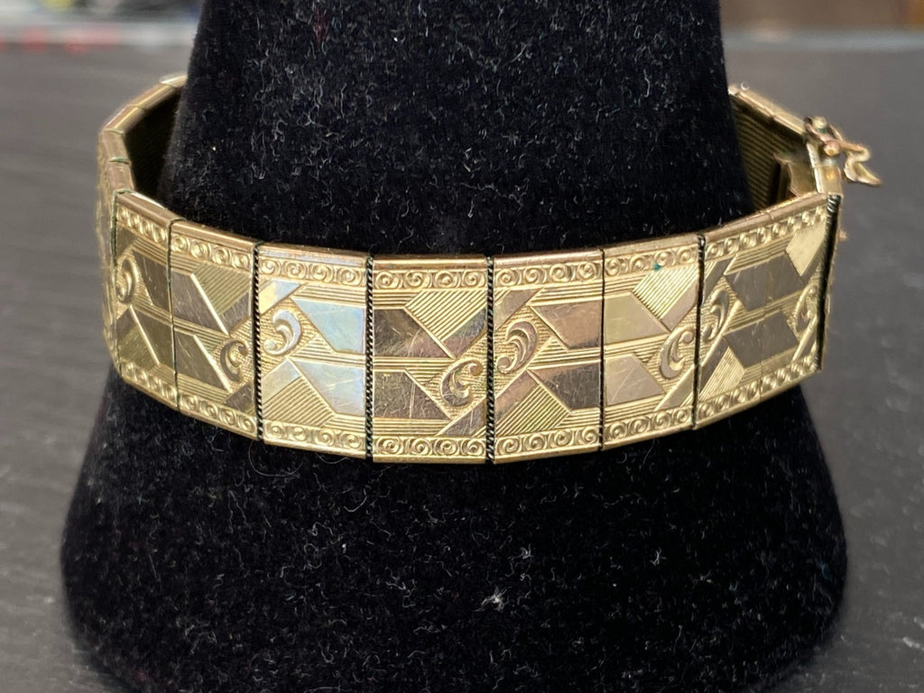 Friedrich Spiedel 1950er Vintage Armband Metall vergoldet