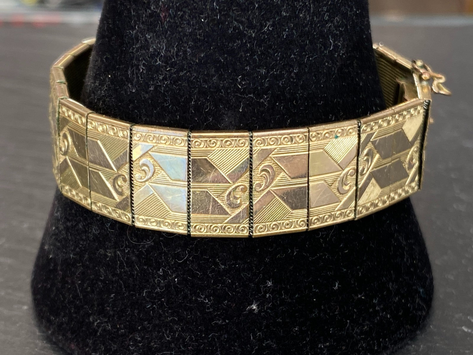 Friedrich Spiedel 1950er Vintage Armband Metall vergoldet