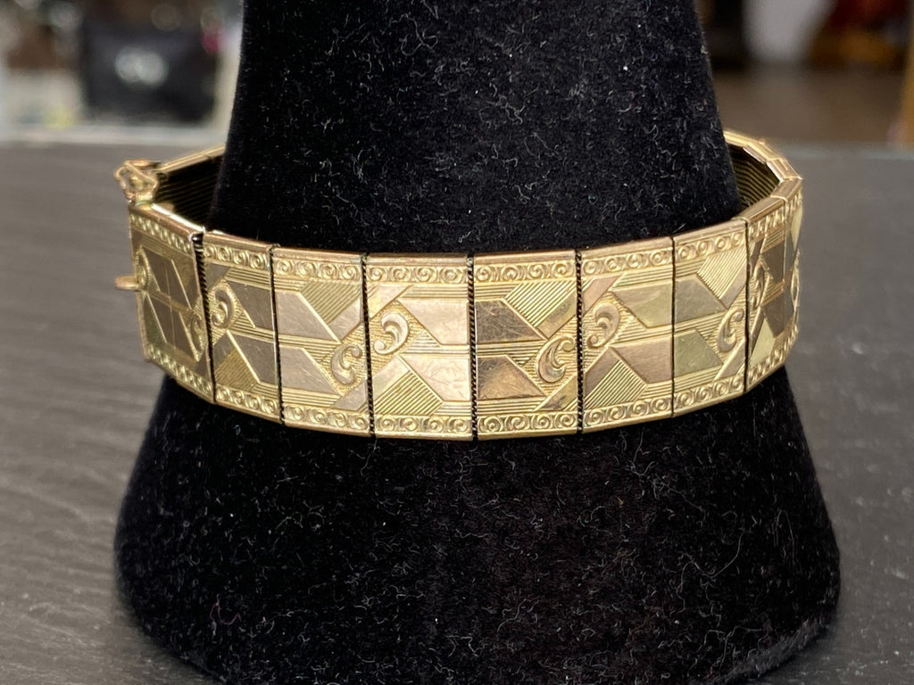 Friedrich Spiedel 1950er Vintage Armband Metall vergoldet