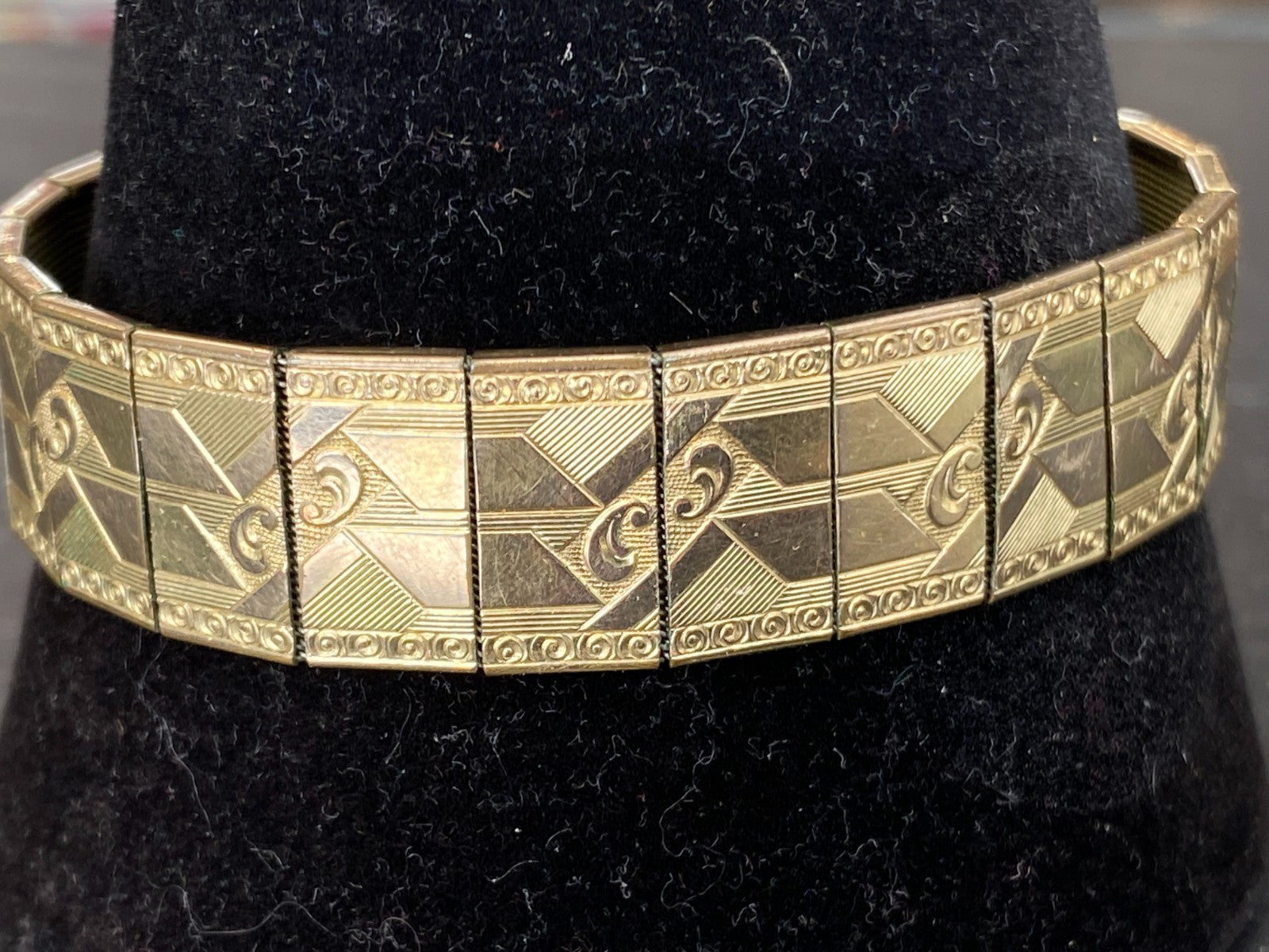 Friedrich Spiedel 1950er Vintage Armband Metall vergoldet