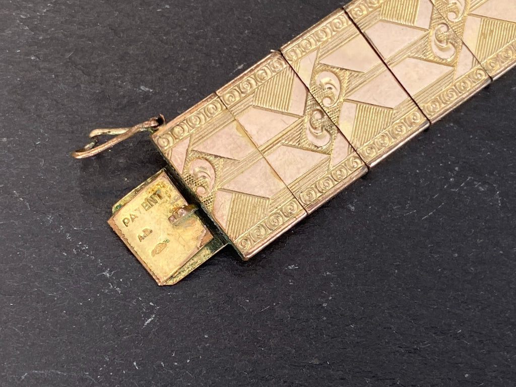 Friedrich Spiedel 1950er Vintage Armband Metall vergoldet