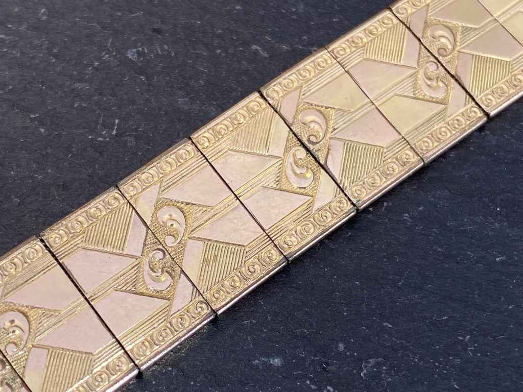 Friedrich Spiedel 1950er Vintage Armband Metall vergoldet