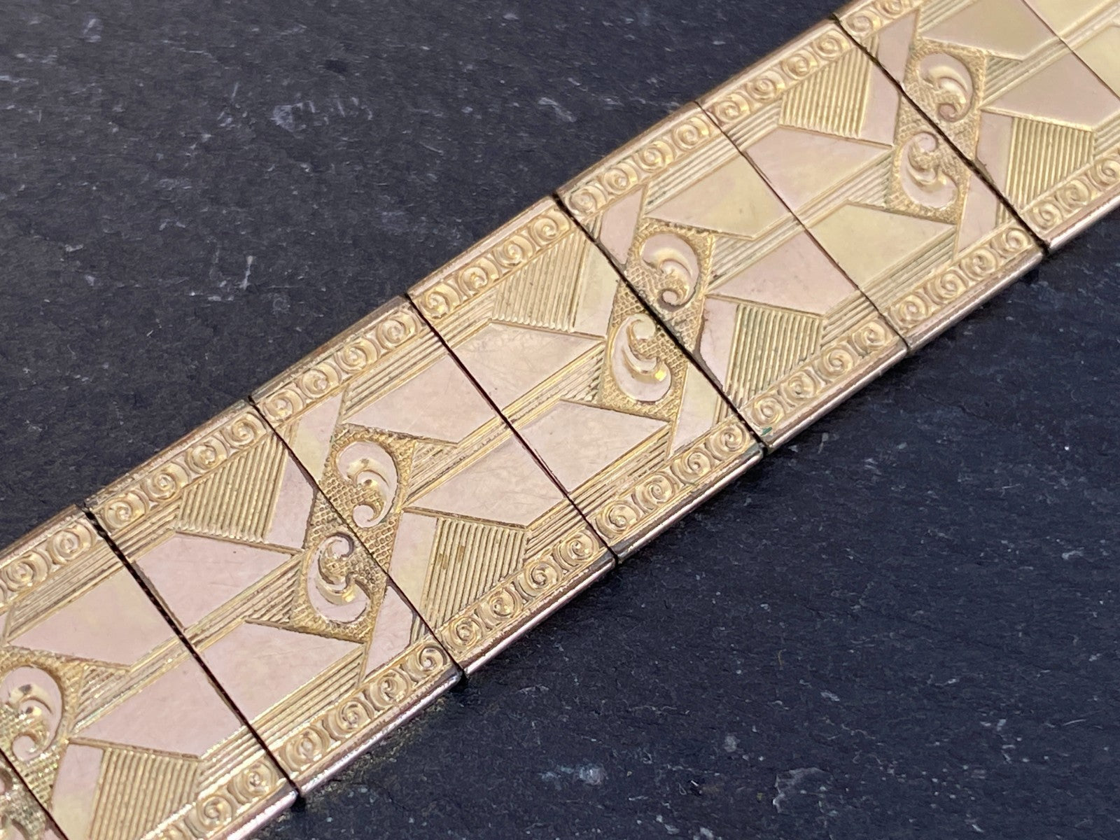 Friedrich Spiedel 1950er Vintage Armband Metall vergoldet
