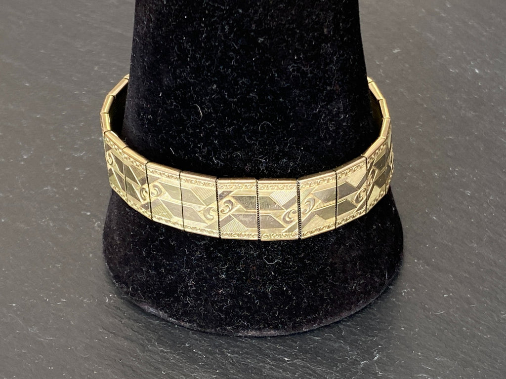 FRIEDRICH SPIEDEL 1950er VINTAGE ARMBAND METALL VERGOLDET