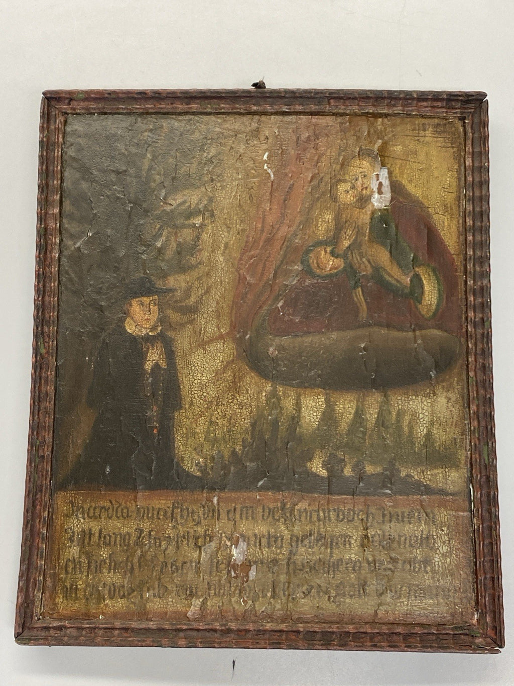Antike Ikone Exvoto Maria mit dem Jesus Kind