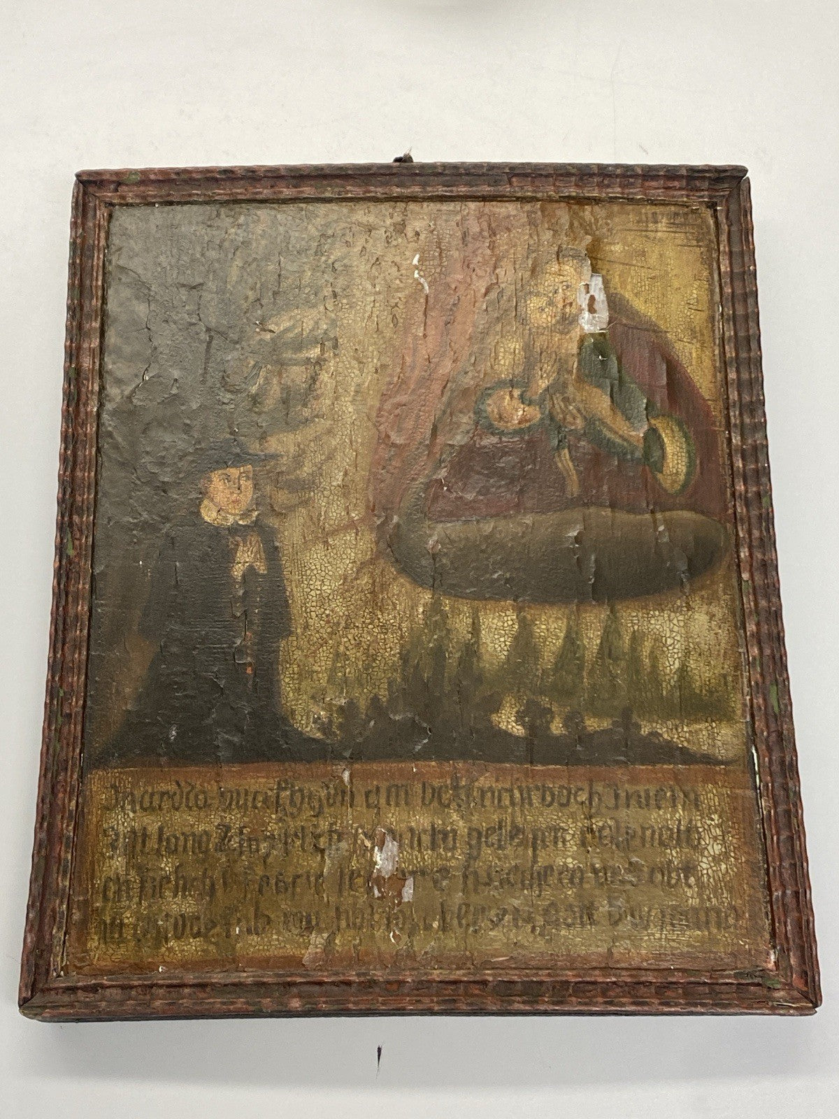 ANTIKE IKONE EXVOTO MARIA MIT DEM JESUS KIND