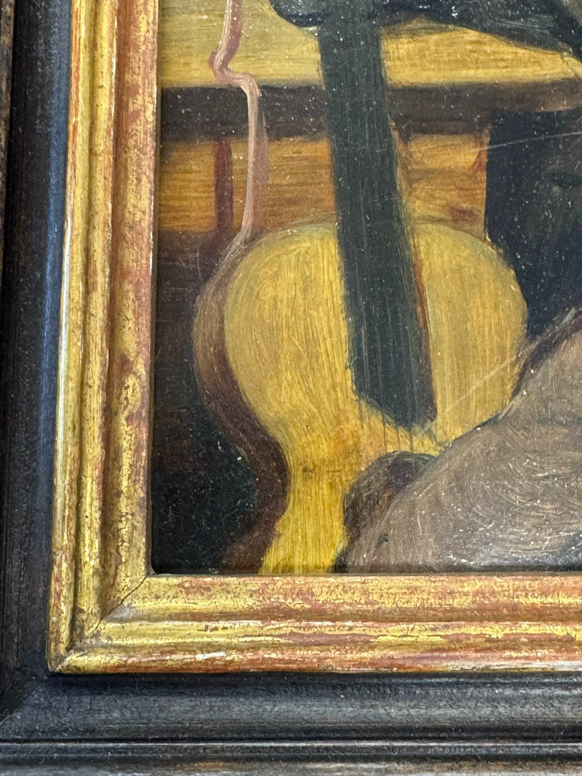 Konstantin Stoitzner (1863-1934) Ölgemälde Prunkrahmen Portrait Mann mit Pfeife