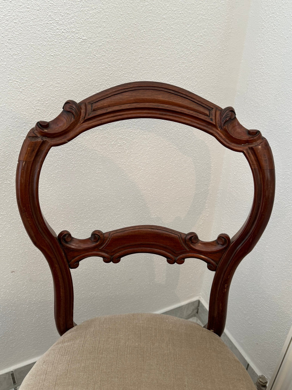 3x antiker Louis Philippe Stuhl um 1870 Mahagoni massiv antike Stühle