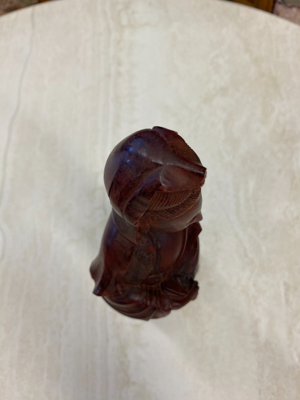 China Skulptur aus Holz stehende Frau 31cm hoch