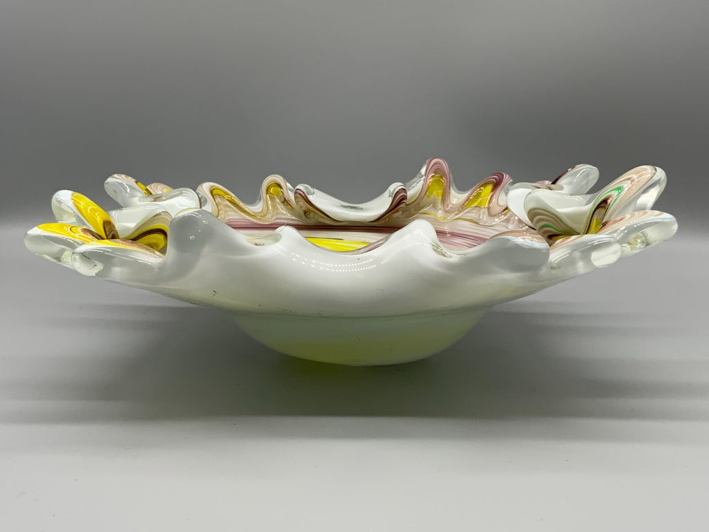 Künstlerglas Schale aus Glas massiv gearbeitet Ø 26cm ohne Chips