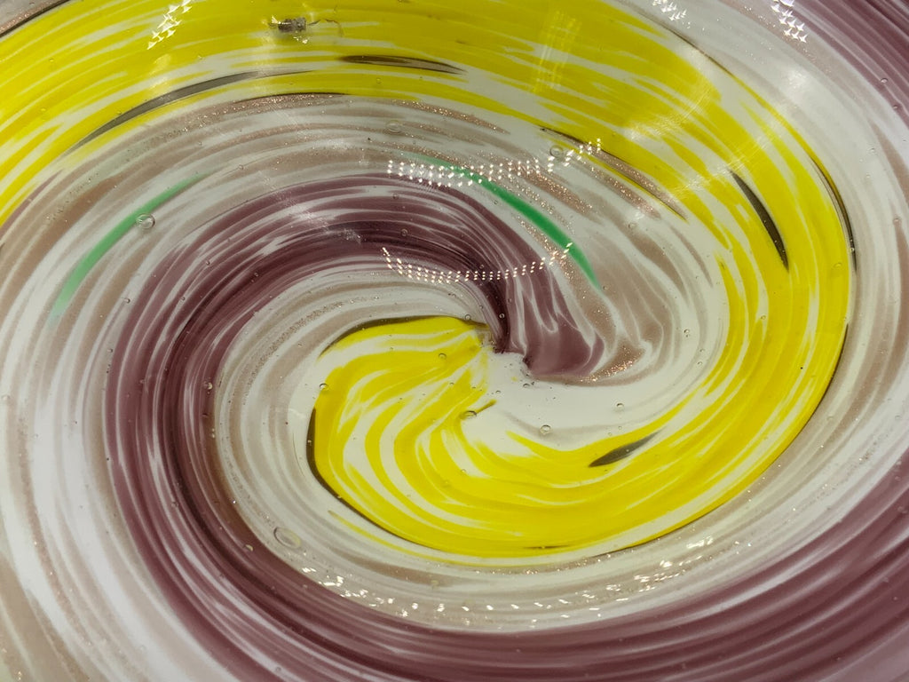 Künstlerglas Schale aus Glas massiv gearbeitet Ø 26cm ohne Chips