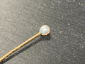 ANTIKE KRAWATTENNADEL GELB GOLD MIT PERLE
