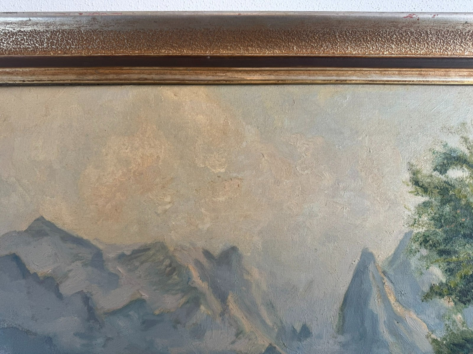 Ölgemälde Garmisch mit Alpspitz und Waxenstein Landschaft signiert A. Dietz