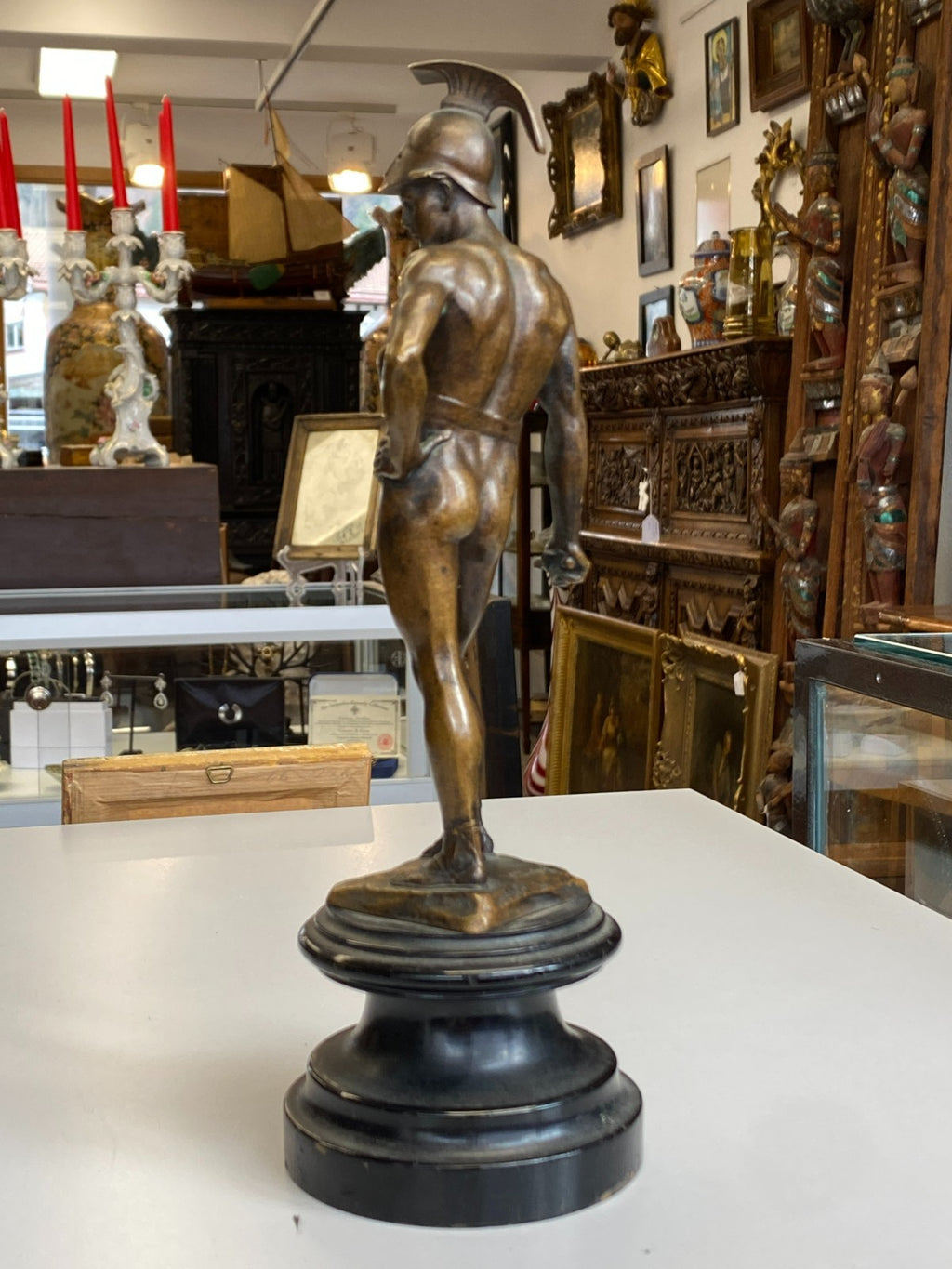 Victor Heinrich Seifert (1870-1953) Bronze Skulptur Kämpfer Gladiator