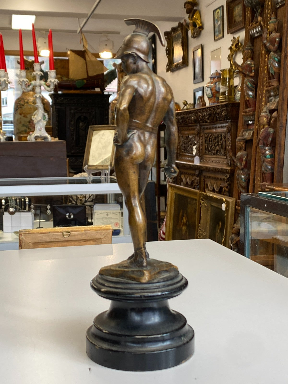 Victor Heinrich Seifert (1870-1953) Bronze Skulptur Kämpfer Gladiator