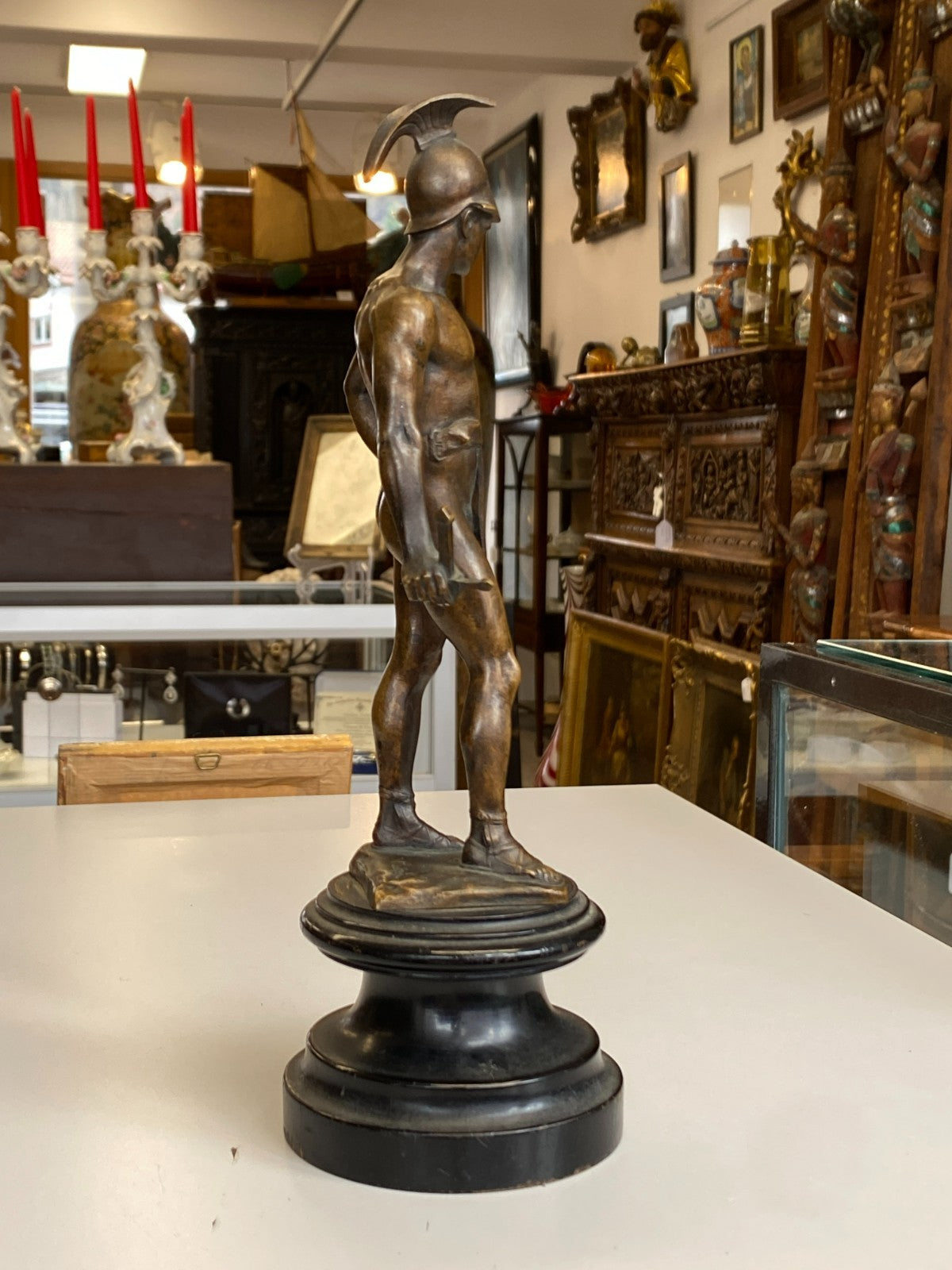 Victor Heinrich Seifert (1870-1953) Bronze Skulptur Kämpfer Gladiator