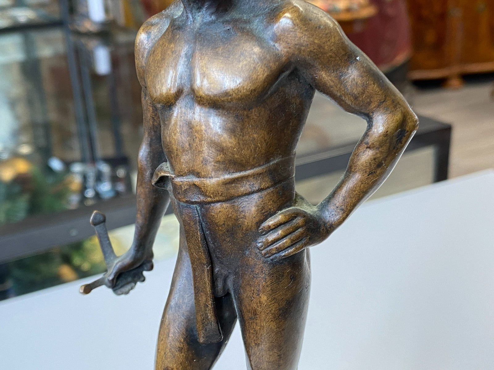 Victor Heinrich Seifert (1870-1953) Bronze Skulptur Kämpfer Gladiator