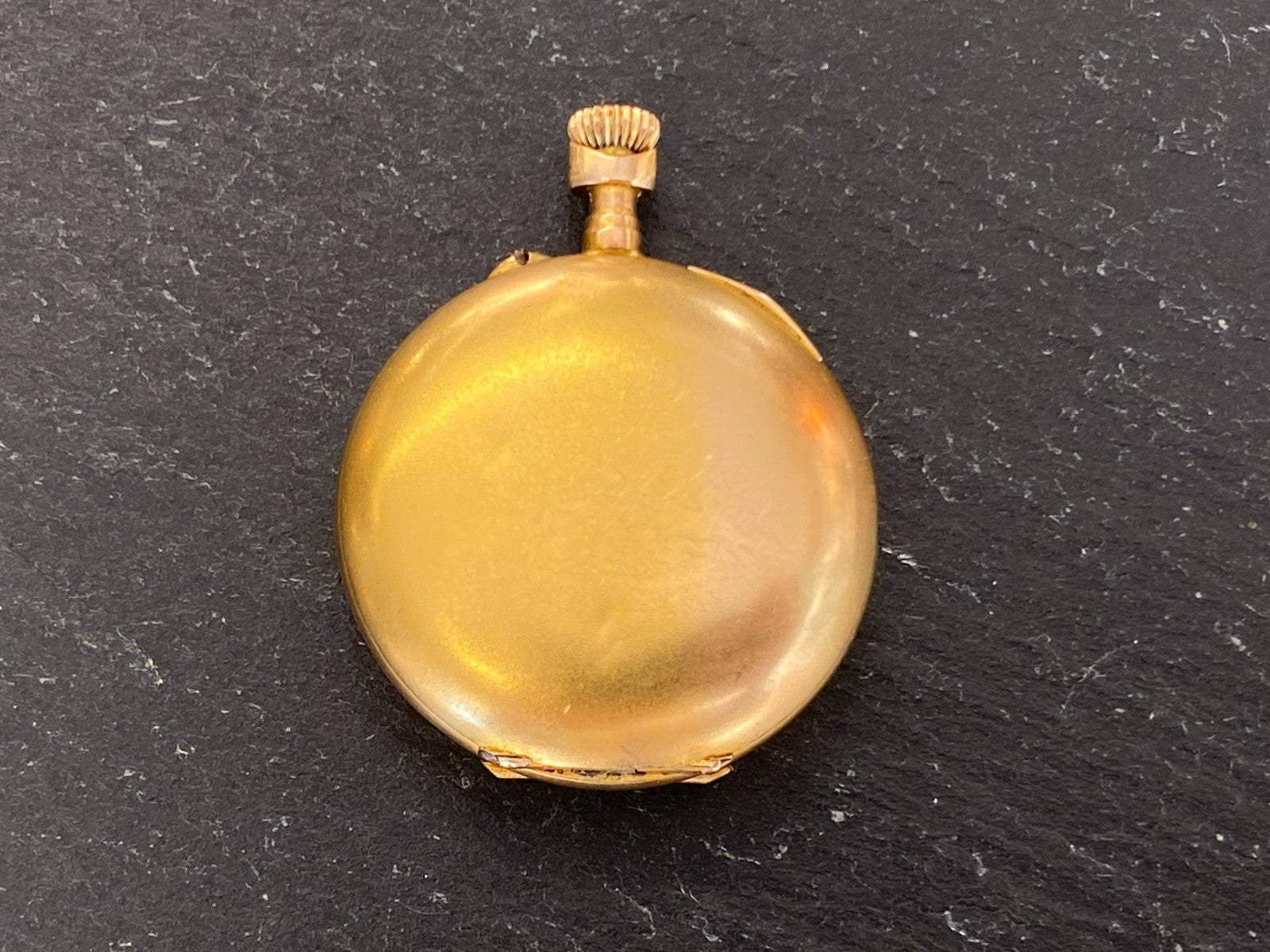 Damen Taschenuhr Drei Deckel Gold 14K Diamanten defekt 17,92g Gesamt