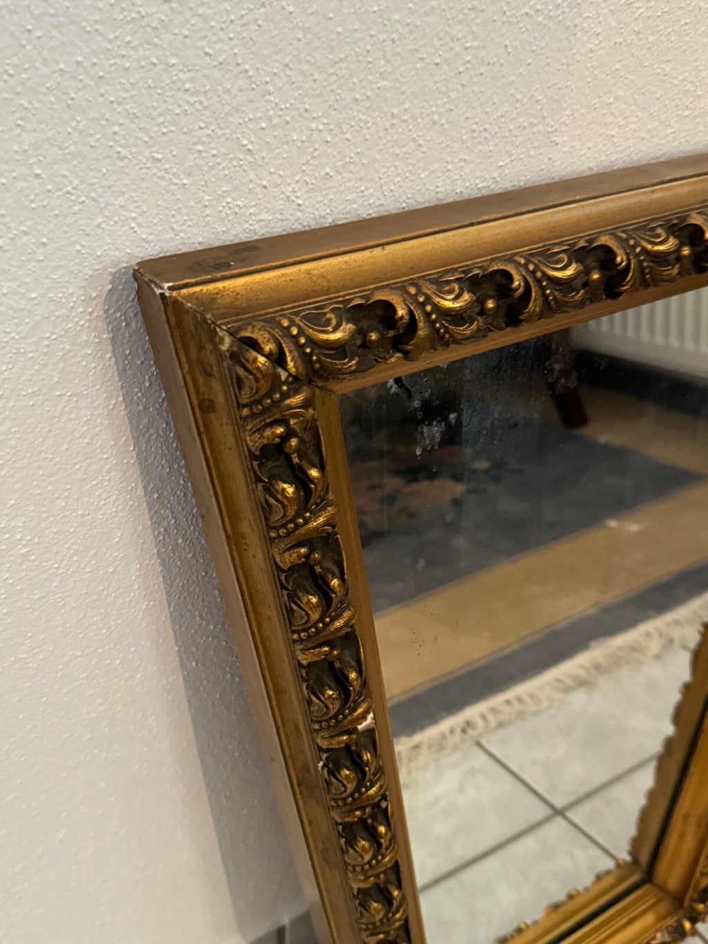 Alter Trapez Prunk Wandspiegel Spiegel Prunkspiegel